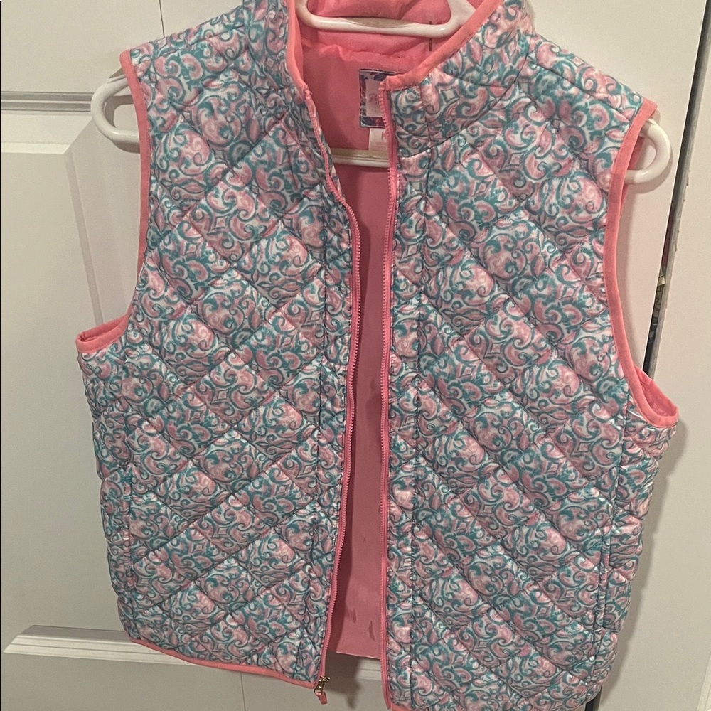 Women’s Quilted Vest - Pink and Blue Pattern new without tags